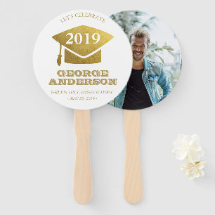Éventail Fans de photo d'obtention du diplôme - diplômé