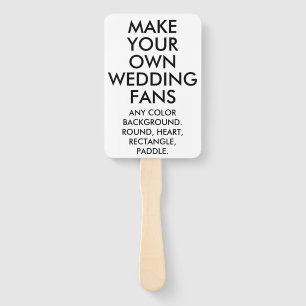 Éventail FANS MARIAGE RECTANGLE ECRU personnalisé 10