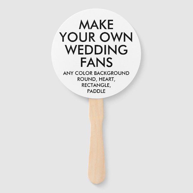 Éventail FANS MARIAGES BLANCS RONDS personnalisés (10) (Devant)
