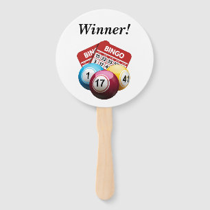 Éventail Fans tenues dans la main de gagnant de bingo-test