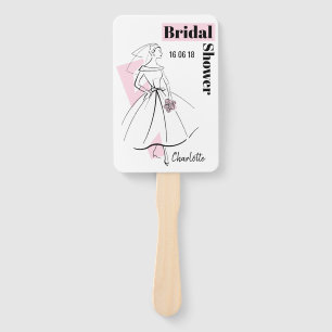Éventail Fashion Bride Fête des mariées rose pagaie