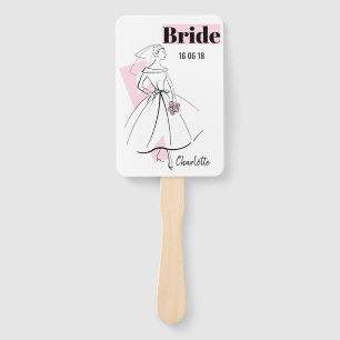 Éventail Fashion Bride Pink Bride fan paddle
