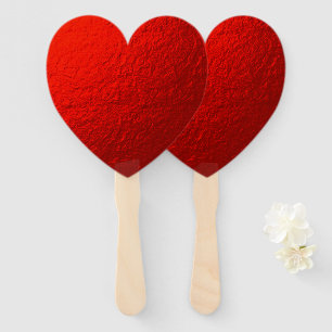 Éventail Faux Red Foil Texture Saint-Valentin