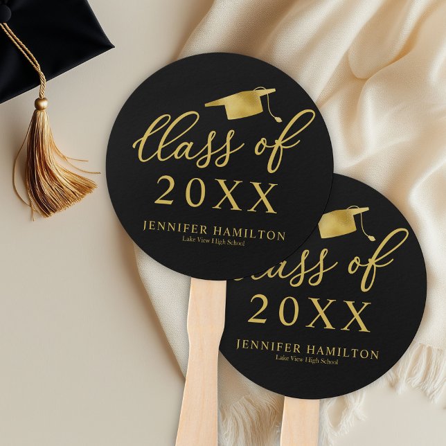 Éventail Félicitations À Notre Grad Simple Élégant Graduati (Créateur téléchargé)