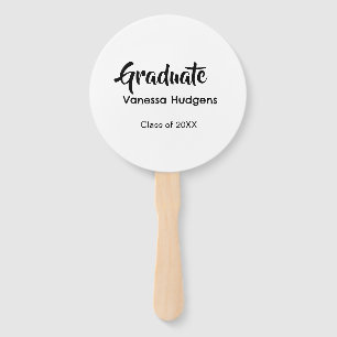 Éventail Félicitations pour l'obtention du diplôme nom date