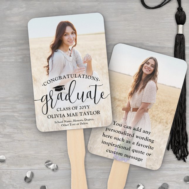 Éventail Félicitations pour votre diplôme Modern Script 2 P (Créateur téléchargé)