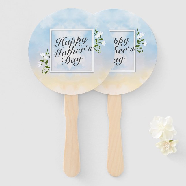 Éventail Fête des Mères Fête des Mères Flamme Fleur Fan Hap (Devant et derrière)