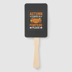 Éventail Feuilles d'automne Citrouille Halloween Design