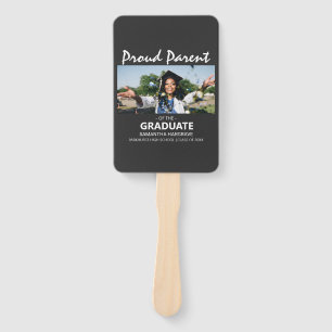 Éventail Fier Parent Du Diplômé   Photo