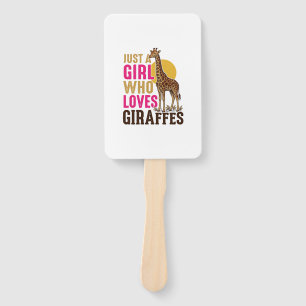 Éventail Fille qui aime les girafes Vintage Girafe T-shirt