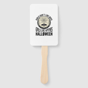 Éventail Filles comme sorcières Halloween Design Vector Vin