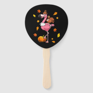 Éventail Flamant rose   Halloween Flamant rose Thanksgiving