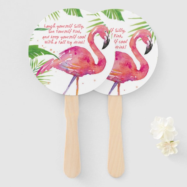 Éventail Flamingle (Devant et derrière)