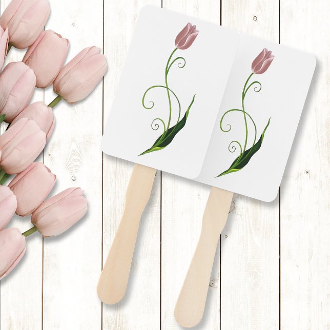 Éventail Fleur de tulipe rose (Créateur téléchargé)