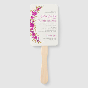 Éventail Fleur de vigne à trompette sauvage violette Jardin