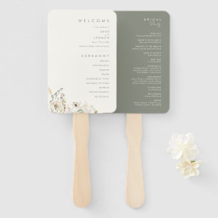 Éventail Fleur sauvage lunatique   Programme de mariage ivo