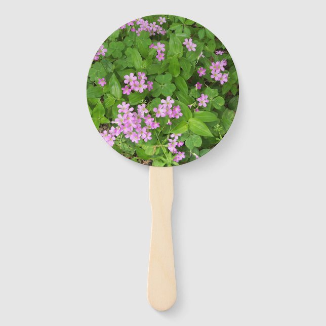 Éventail Fleur sauvage rose et verte sur ventilateur de pro (Devant)