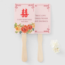 Fleurs jaune orange cadre chinois mariage