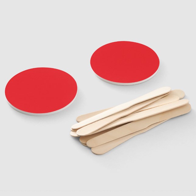 Éventail Fond uni rouge solide (Non-assemblé)