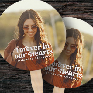 Éventail Forever in our Hearts Simple Photo personnalisée M