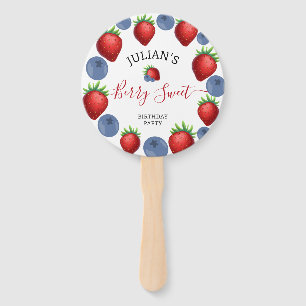 Éventail Fraise et bleuets Fille Anniversaire Photo