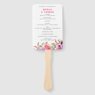 Éventail Fun Vibrant Violet Fuchsia Floral Programme