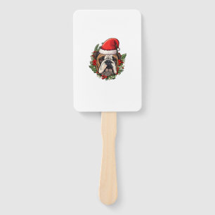 Éventail Funny Christmas English Bulldog