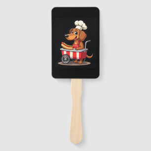 Éventail Funny Dachshund Chien Hotdog Sandwich Weenie Sauci