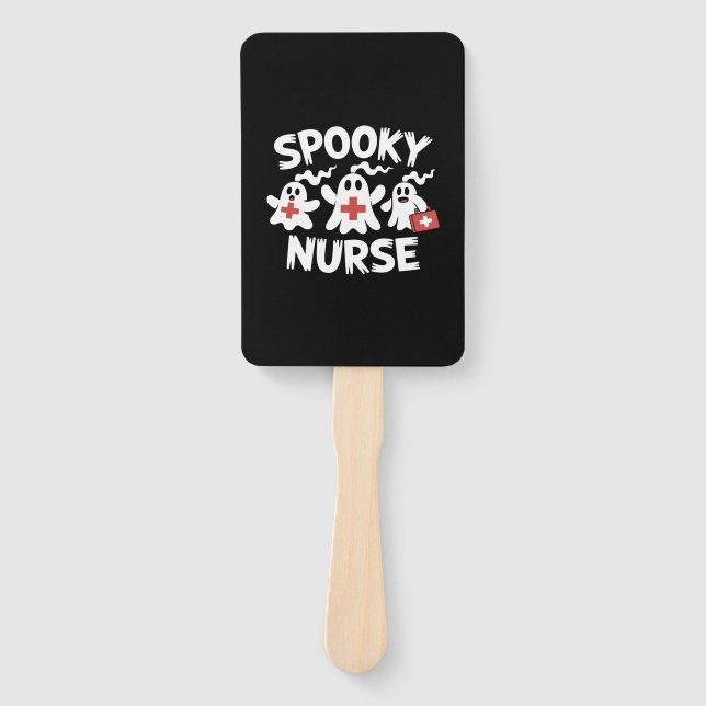 Éventail Funny Nurse Halloween (Devant)