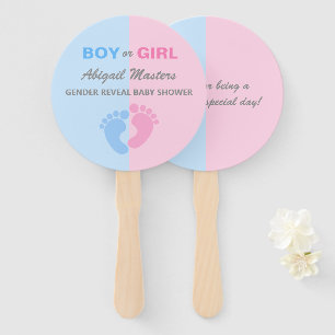Éventail Garçon ou fille Révélation de genre Baby shower Pi