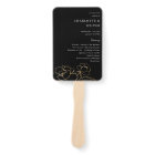 Gold Lined Floral Wedding Programme 2 - Noir