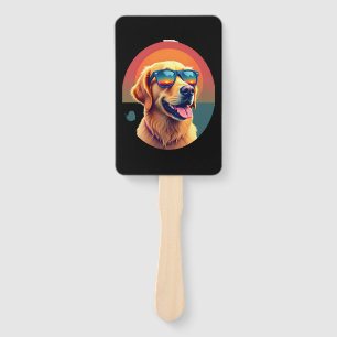 Éventail Golden Retriever pour enfants garçons filles lunet