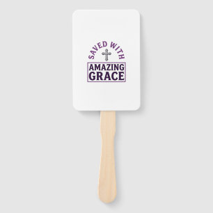 Éventail Grâce Incroyable Croix Chrétienne Vintage