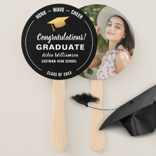Éventail Graduation Honk Wave Gold Grad Casquette Photo per