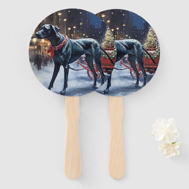 Éventail Grande saison de Noël Dane (Devant et derrière)