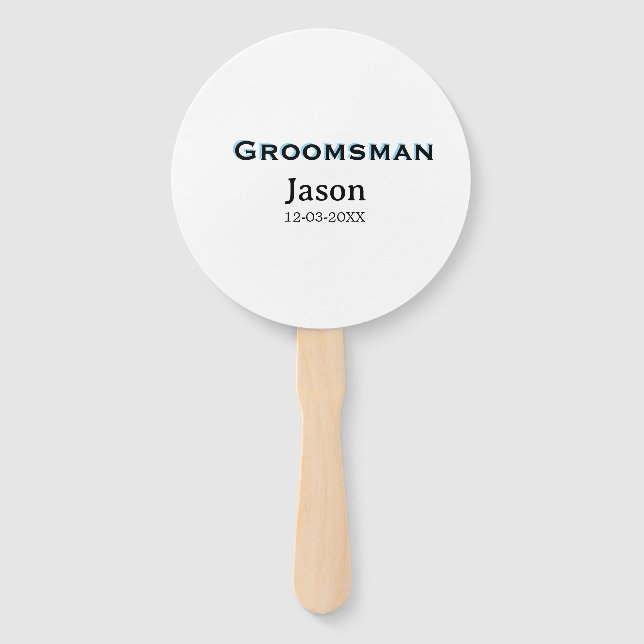 Éventail Groom Squad groomsman bachelorparty ajouter le nom (Devant)