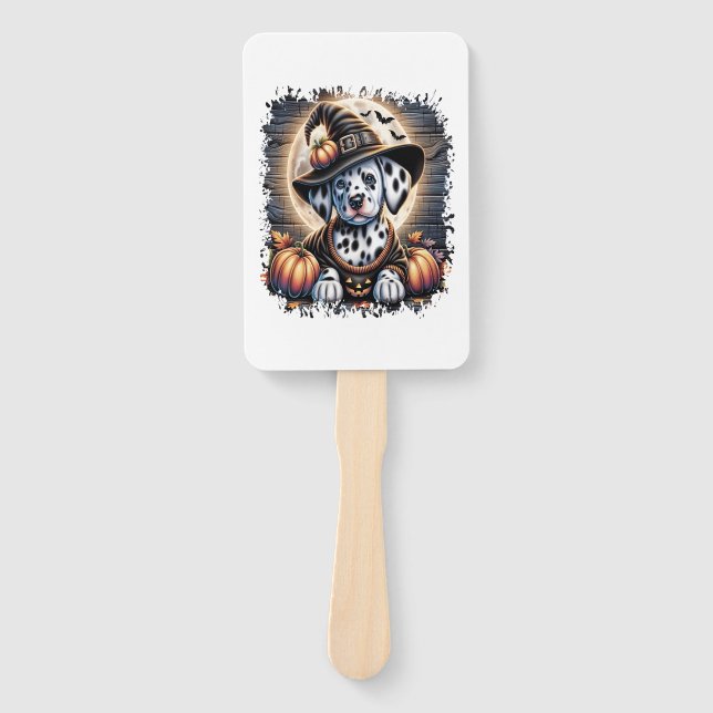 Éventail Halloween du chien dalmate (Devant)