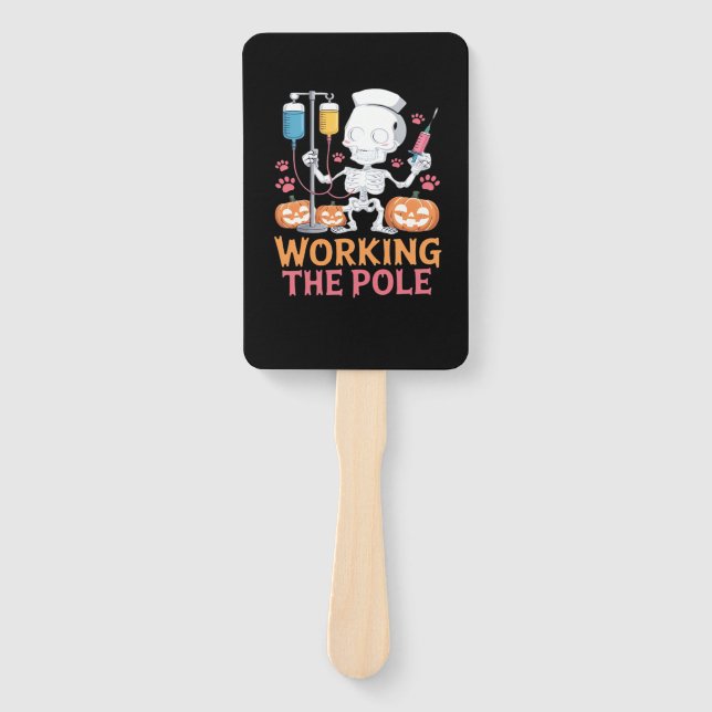 Éventail Halloween Nurse Skeleton Funny Joke Essential T-Sh (Devant)