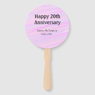 Éventail Happy 20th anniversary pink purple pastel name bol