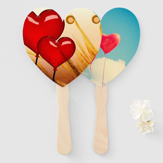 Éventail Hearts Love Date Personnaliser Destiny Destiny Des (Devant et derrière)
