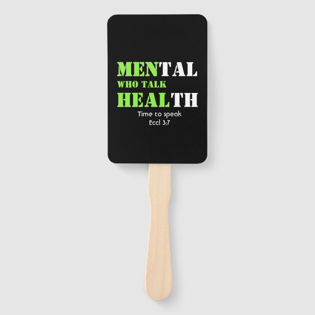 Éventail HOMMES QUI PARLENT GUÉRIR Mens Santé mentale (Devant)