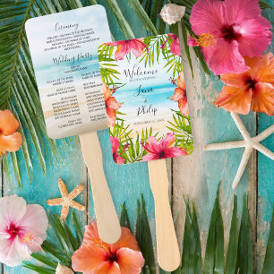 Éventail Île Paradise Beach Fête de Mariage Tropicale
