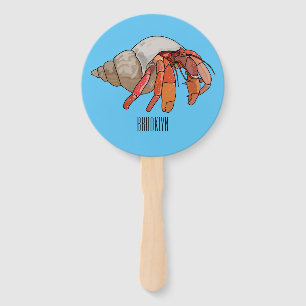 Éventail Illustration de crabe ermite