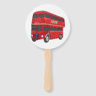 Éventail Illustration d'un bus à deux étages