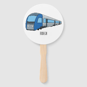 Éventail Illustration d'un train électrique