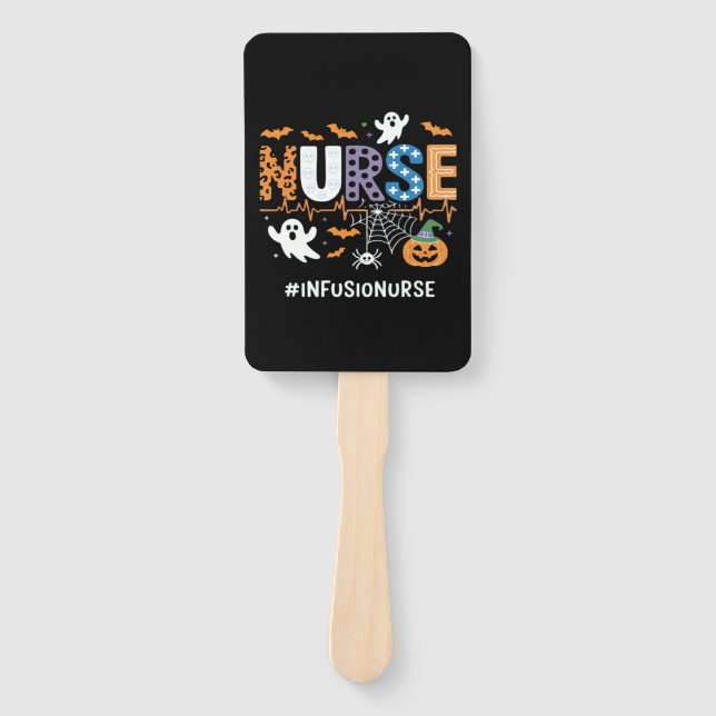 Éventail Infusion Nurse Nursing Stethoscope Halloween Essen (Devant)