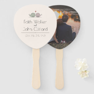 Éventail Inséparables Mariage romantique vintage