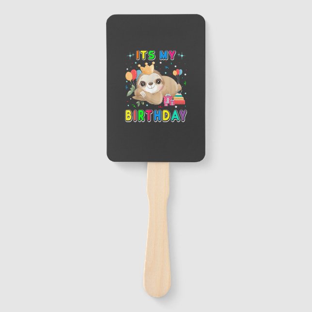 Éventail Its My Birthday Cute Sloth Birthday Party Costumes (Devant)