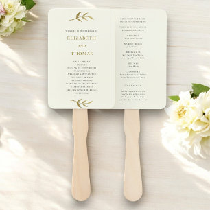 Éventail ivoire et or coutume programme de mariage modèle