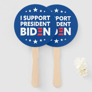 Éventail Je soutiens le président Biden Stars Couleur perso